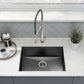 Swiss Madison Tourner 27" x 19" Single Black Stainless Steel Undermount Kitchen Sink