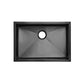 Swiss Madison Tourner 27" x 19" Single Black Stainless Steel Undermount Kitchen Sink