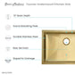 Swiss Madison Tourner 27" x 19" Single Gold Stainless Steel Undermount Kitchen Sink