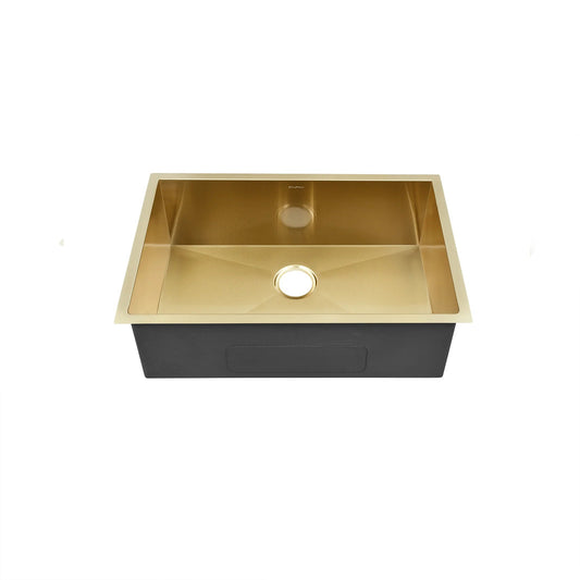 Swiss Madison Tourner 27" x 19" Single Gold Stainless Steel Undermount Kitchen Sink