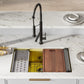 Swiss Madison Tourner 30" x 19" Gold Single Basin Stainless Steel Undermount Kitchen Workstation Sink With Drain, Cutting Board, Bottom Grid, Colander and Drying Rack