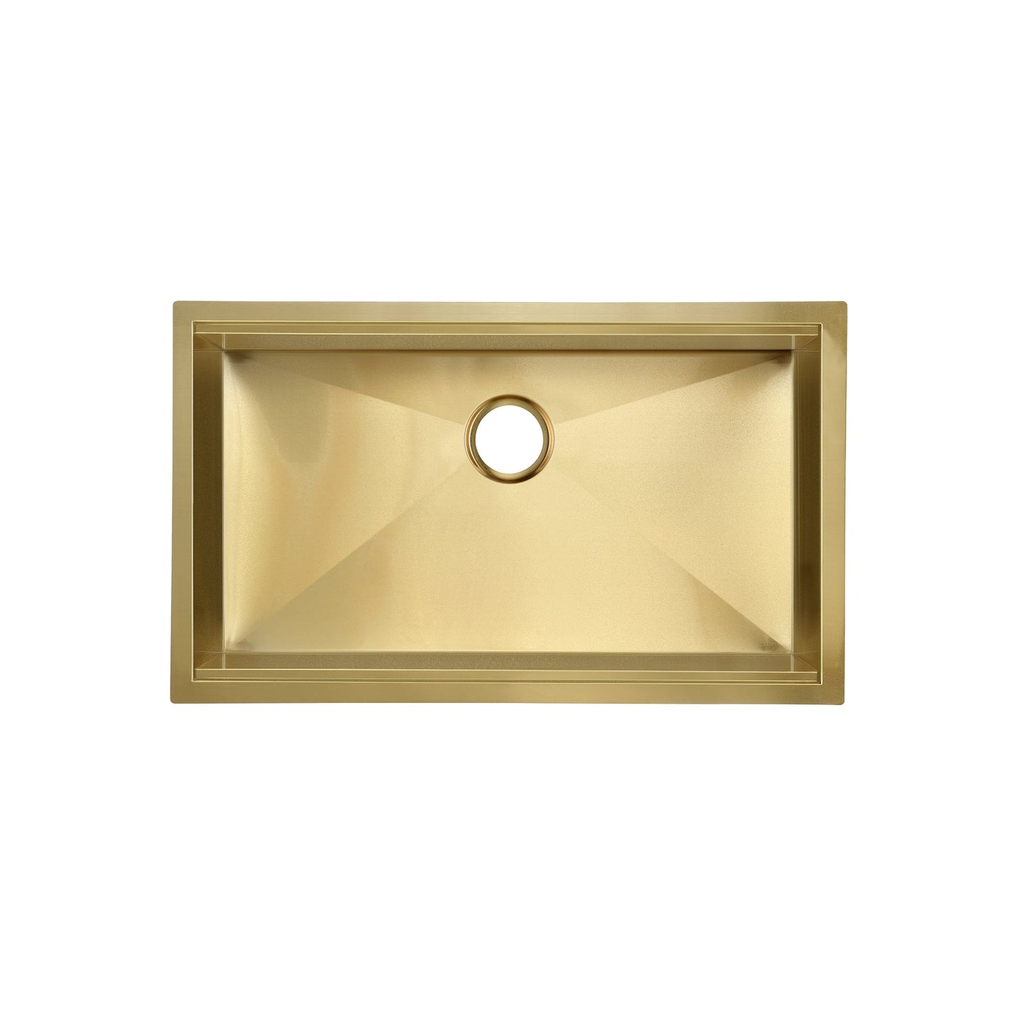 Swiss Madison Tourner 32" x 19" Gold Single Basin Stainless Steel Undermount Kitchen Workstation Sink With Drain, Cutting Board, Bottom Grid, Colander and Drying Rack