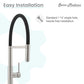 Swiss Madison Troyes 19" Single Hole Brushed Nickel Pull-Down Kitchen Faucet