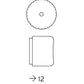 Sylcom Mask 0120-B-BL Milky White Clear Wall Lamp in White Metal Finish