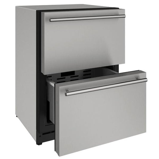 U-LINE 2224DWR 24" Stainless Solid Refrigerator Drawers