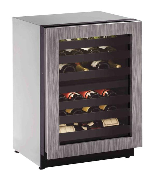U-LINE 2224ZWC 24" Integrated Frame Dual-Zone Wine Refrigerator With Reversible Door