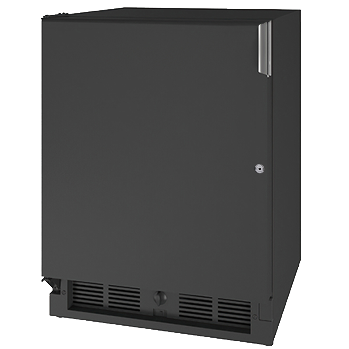U-LINE 29R 21" Black Solid Refrigerator With Lock and Left-Hand Hinge