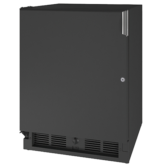 U-LINE 29R 21" Black Solid Refrigerator With Lock and Left-Hand Hinge
