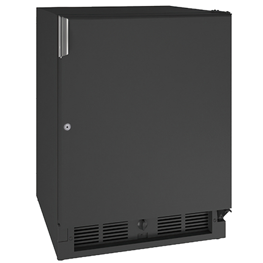 U-LINE 29R 21" Black Solid Refrigerator With Lock and Right-Hand Hinge
