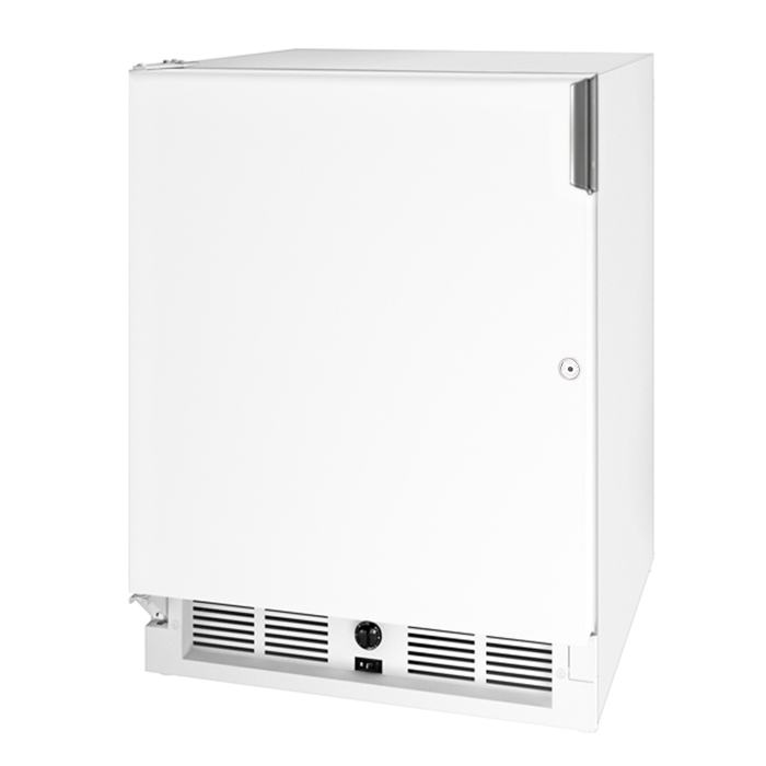 U-LINE 29R 21" White Solid Refrigerator With Lock and Left-Hand Hinge
