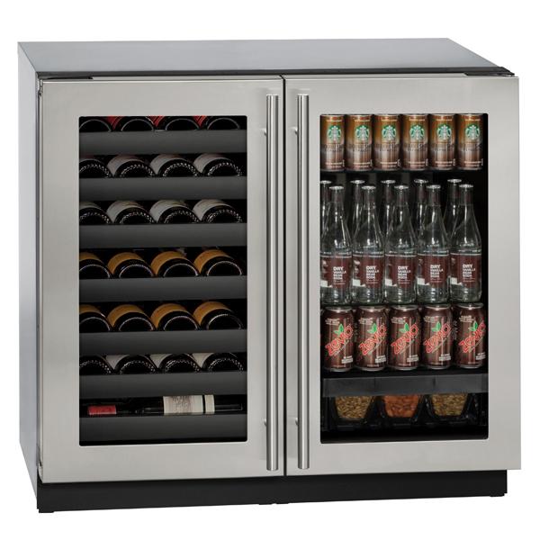 U-LINE 3036BVWC 3000 Series 36"Stainless Steel Frame Beverage Center Without Lock