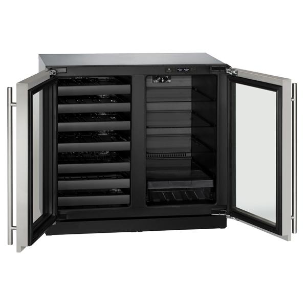 U-LINE 3036BVWC 3000 Series 36"Stainless Steel Frame Beverage Center Without Lock