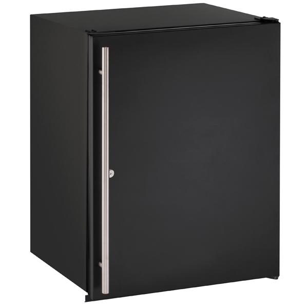 U-LINE ADA24R 24" Black Solid Refrigerator With Lock
