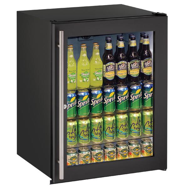 U-LINE ADA24RGL 24" Black Frame Refrigerator With Lock