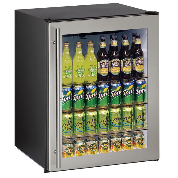 U-LINE ADA24RGL 24" Stainless Frame Refrigerator With Lock