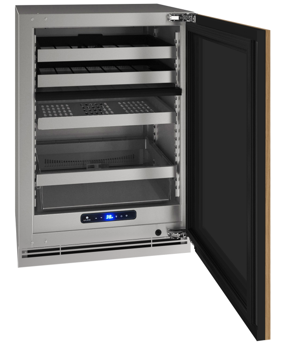 U-LINE HBD524 24" Integrated Solid Dual-Zone Beverage Center With Field Reversible Door