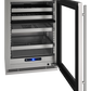 U-LINE HBD524 24" Stainless Frame Dual-Zone Beverage Center With Field Reversible Door