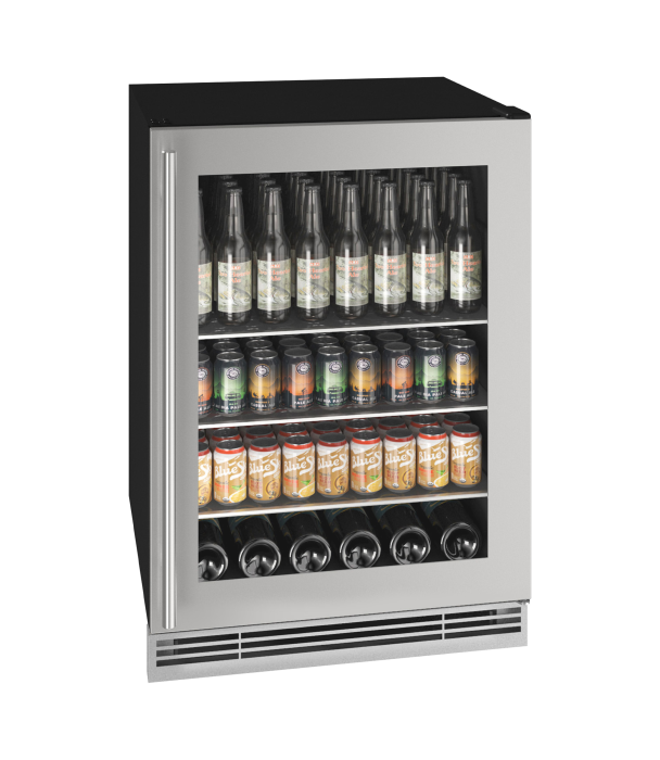 U-LINE HBV024 24" Stainless Frame Beverage Center