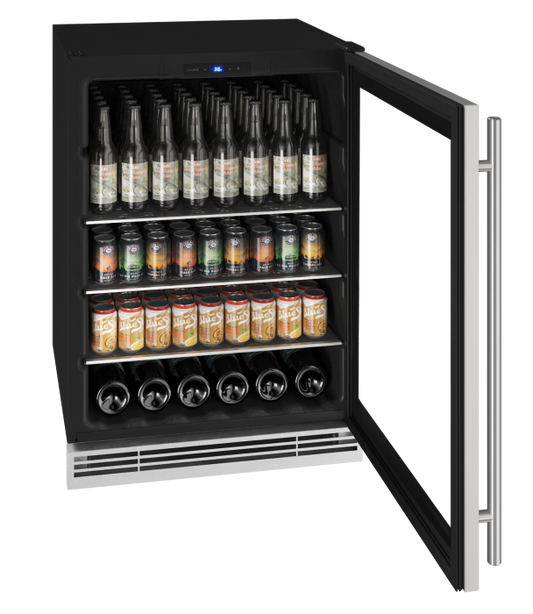 U-LINE HBV024 24" Stainless Frame Beverage Center