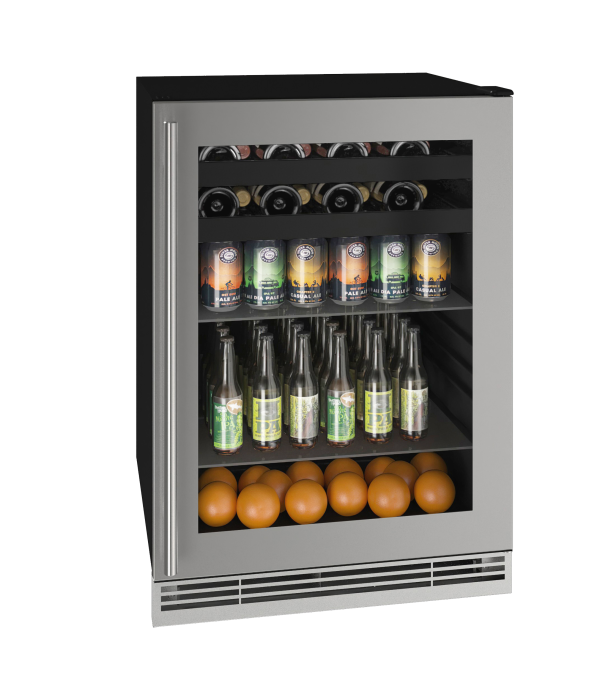 U-LINE HBV124 24" Stainless Frame Beverage Center