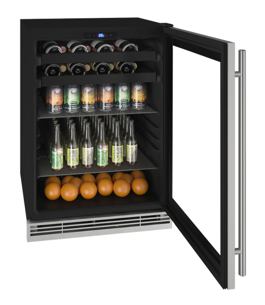 U-LINE HBV124 24" Stainless Frame Beverage Center