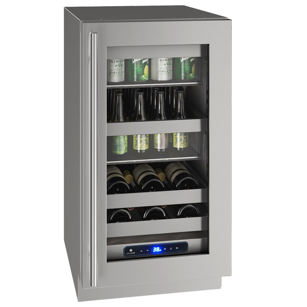 U-LINE HBV518 18" Stainless Frame Beverage Center With Field Reversible Door