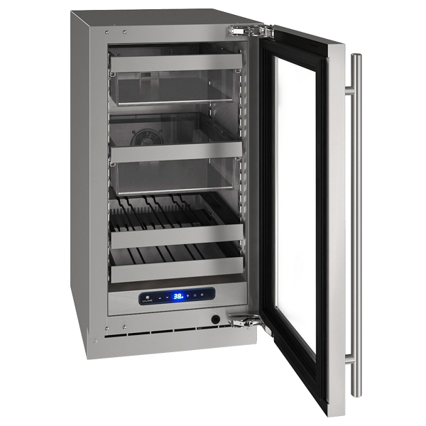 U-LINE HBV518 18" Stainless Frame Beverage Center With Field Reversible Door
