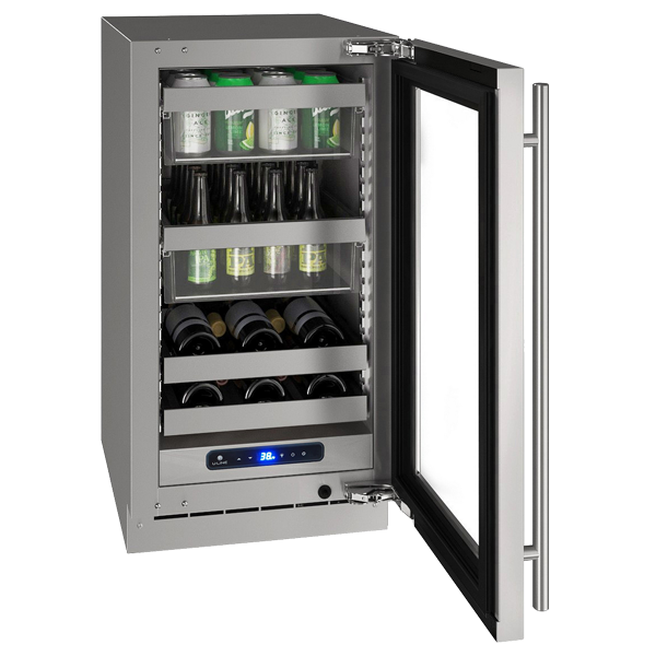 U-LINE HBV518 18" Stainless Frame Beverage Center With Field Reversible Door