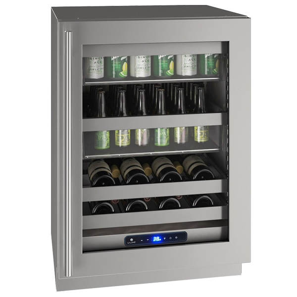 U-LINE HBV524 24" Stainless Frame Beverage Center With Field Reversible Door