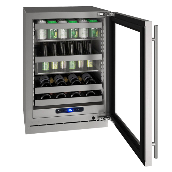 U-LINE HBV524 24" Stainless Frame Beverage Center With Field Reversible Door