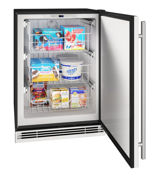 U-LINE HFZ124 24" Stainless Solid Convertible Freezer