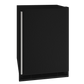 U-LINE HRE124 24" Black Solid Refrigerator