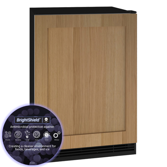 U-LINE HRE124 24" Integrated Solid Refrigerator With BrightShield