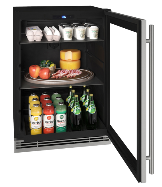 U-LINE HRE124 24" Stainless Frame Refrigerator