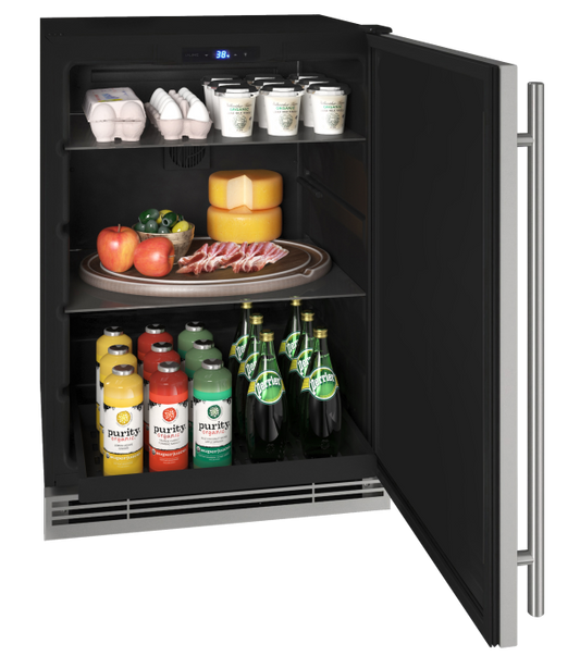U-LINE HRE124 24" Stainless Solid Refrigerator