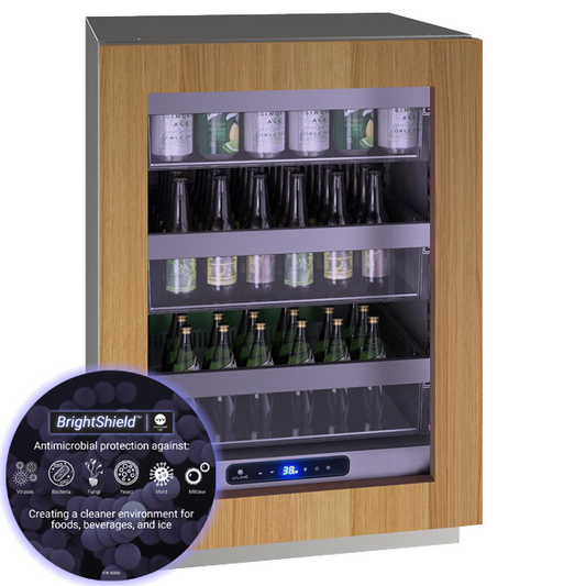 U-LINE HRE524 24" Integrated Frame Refrigerator With Brightshield