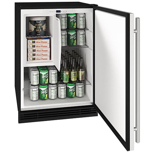 U-LINE HRF124 24" Stainless Solid Refrigerator/Freezer