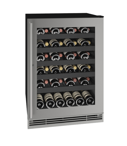 U-LINE HWC124 24" Stainless Frame Wine Refrigerator With Lock