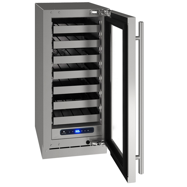 U-LINE HWC515 15" Stainless Frame Wine Refrigerator With Reversible Door
