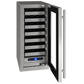 U-LINE HWC515 15" Stainless Frame Wine Refrigerator With Reversible Door