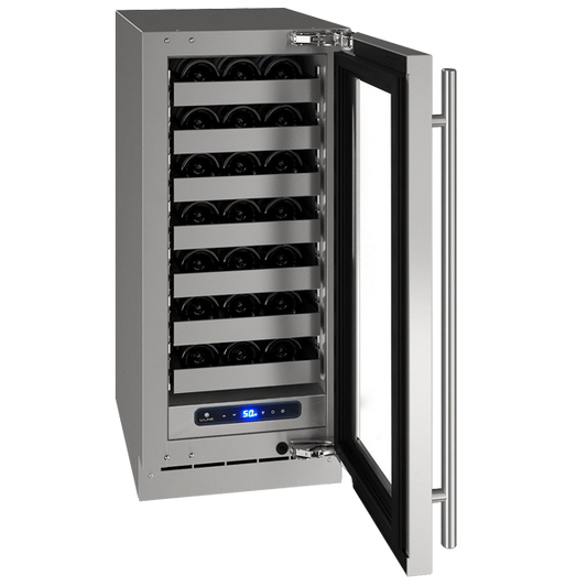 U-LINE HWC515 15" Stainless Frame Wine Refrigerator With Reversible Door