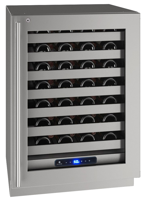 U-LINE HWC524 24" Stainless Frame Wine Refrigerator With Lock and Right-Hand Hinge