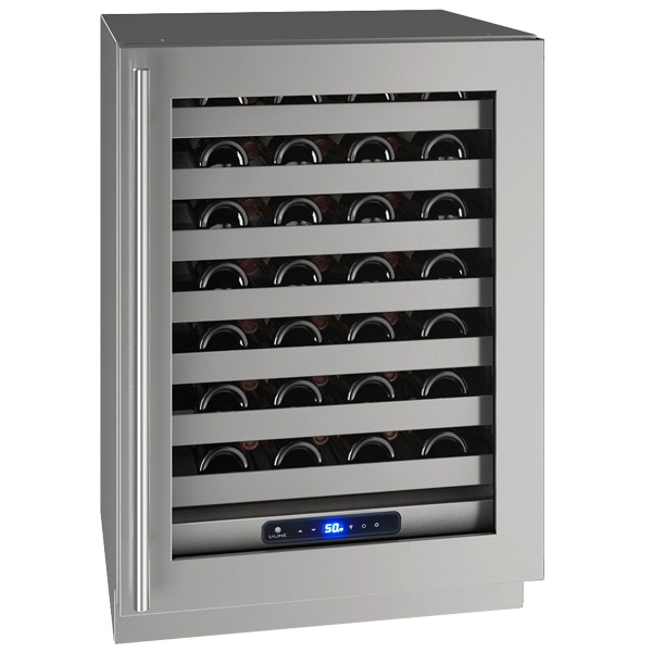 U-LINE HWC524 24" Stainless Frame Wine Refrigerator With Reversible Door