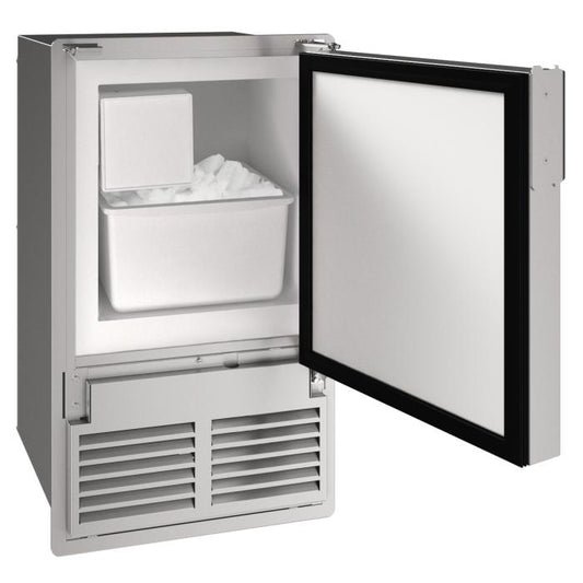 U-LINE MCR014 14" Stainless Solid Crescent Ice Maker With Flush to Cabinet Flange