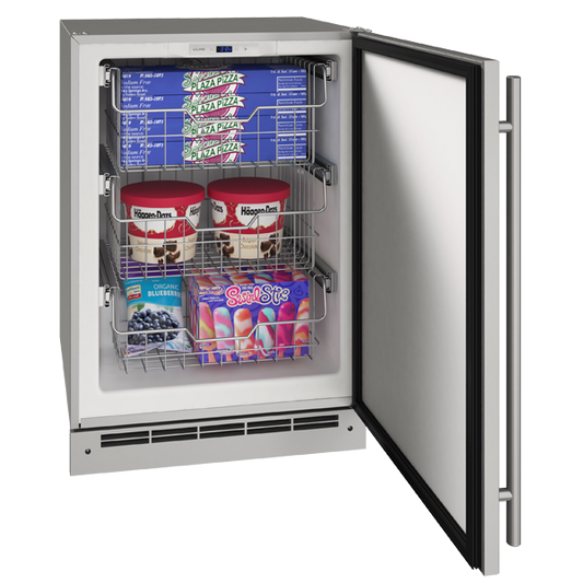 U-LINE OFZ124 24" Stainless Solid Convertible Freezer