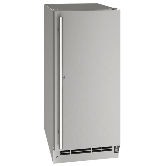 U-LINE ORE115 15" Stainless Solid Refrigerator With Lock