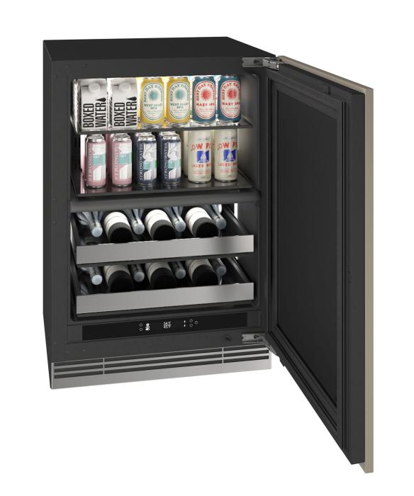 U-LINE URBD324 Home 24" Integrated Solid Frame Dual-Zone Beverage Center