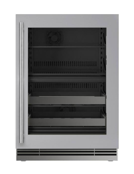 U-LINE URBD324 Home 24" Stainless Steel Frame Dual-Zone Beverage Center