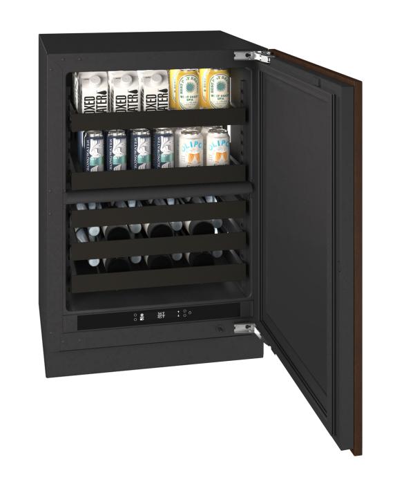 U-LINE URBD424 Seamless 24" Dual-Zone Integrated Solid Frame Beverage Center