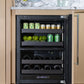 U-LINE URBD424 Seamless 24" Dual-Zone Integrated Solid Frame Beverage Center